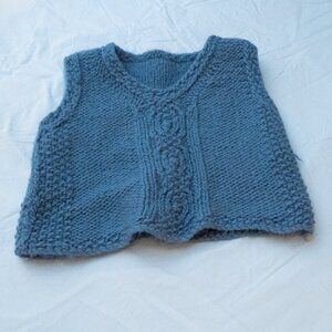 Hand knit sweater vest